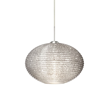 Pape 12 Cord Pendant, Glitter, Satin Nickel Finish, 1x9W LED